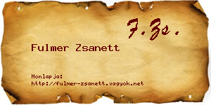 Fulmer Zsanett névjegykártya
