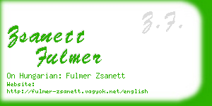 zsanett fulmer business card